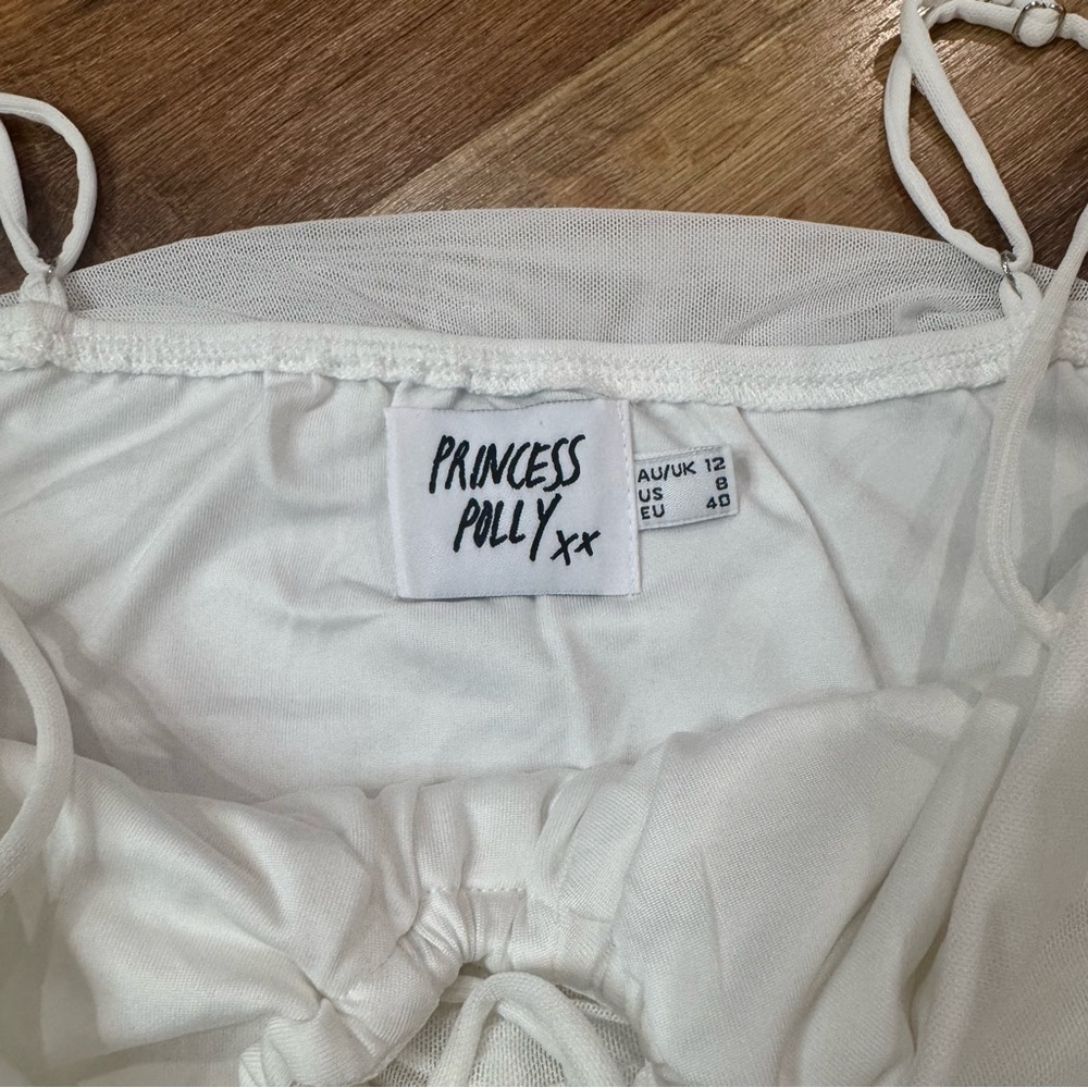 Princess Polly White Ruched Mini Dress - Picture 2 of 6